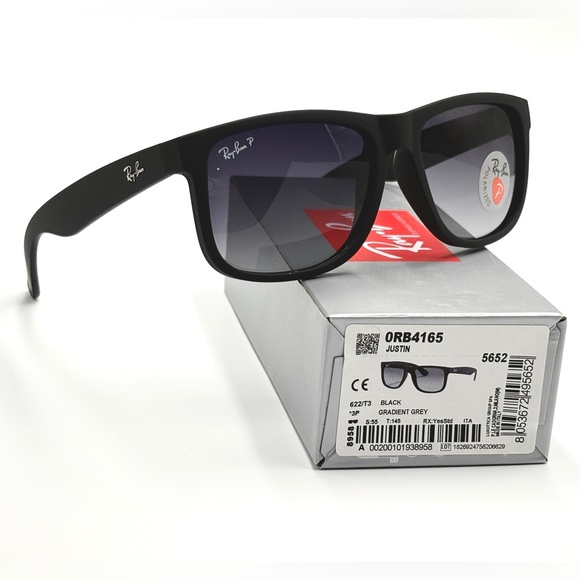 Ray-Ban Polarized Sunglasses Black With Smoke Lens RB4165 55mm Glare Reduction - Picture 1 of 10